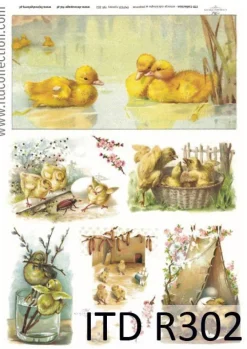 ITD Collection Papier do decoupage A4 - - ryżowy, R300 > Papiery Do Decoupage