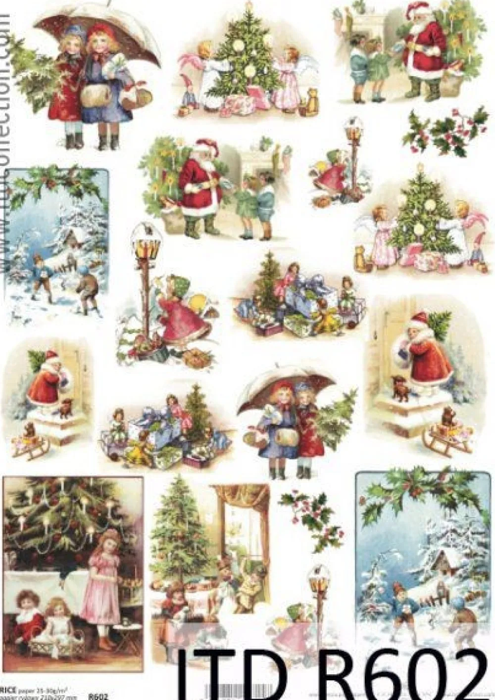 ITD Collection Papier do decoupage A4 - - ryżowy, R602