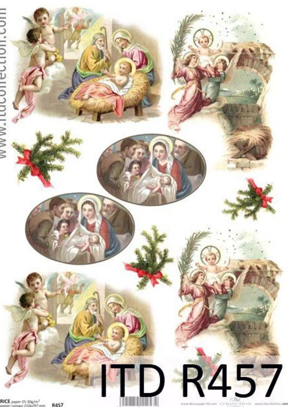 ITD Collection Papier do decoupage A4 - - ryżowy, R457