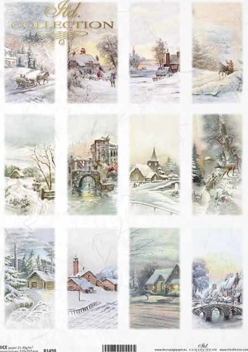 ITD Collection Papier do decoupage A4 - - ryżowy, R1495 > Papiery Do Decoupage