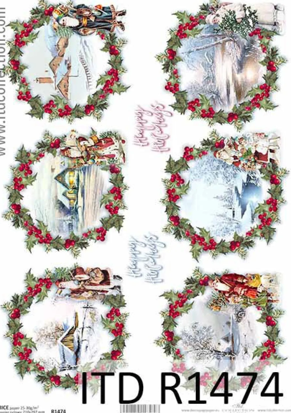 ITD Collection Papier do decoupage A4 - - ryżowy, R1474