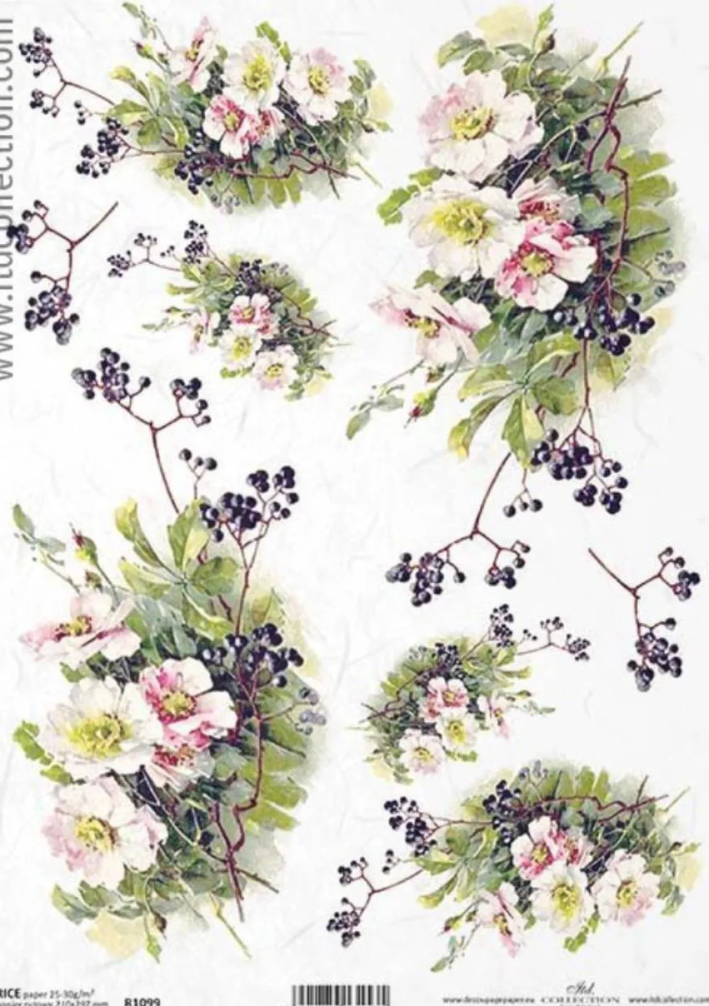 ITD Collection Papier do decoupage A4 - - ryżowy, R1099
