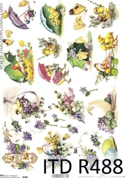 ITD Collection Papier do decoupage A4 - - ryżowy, R488