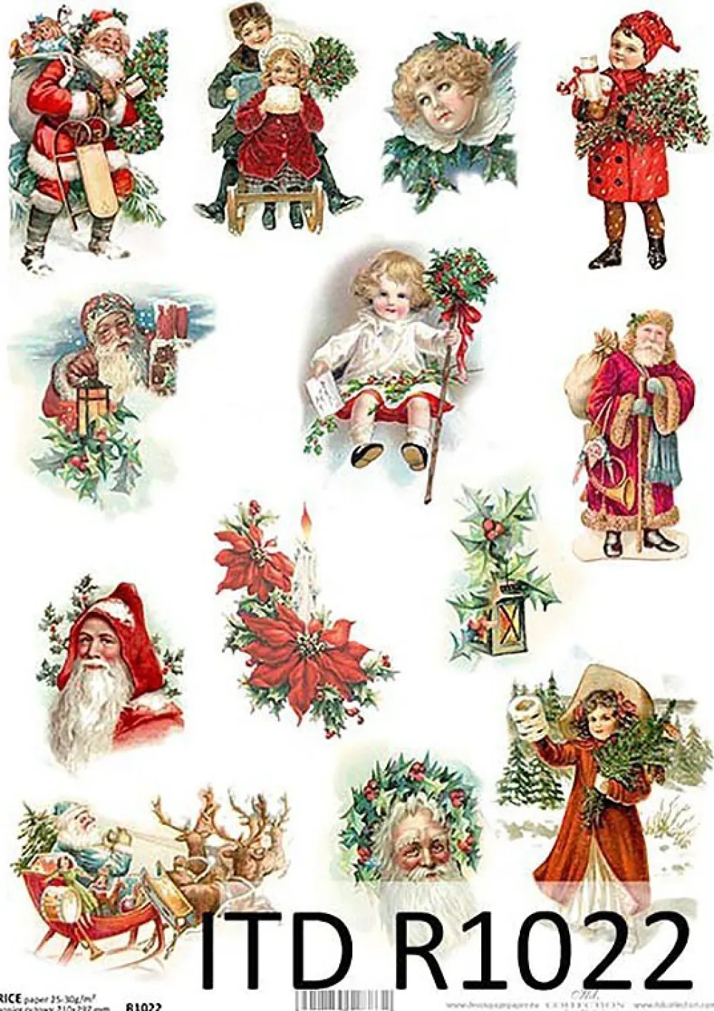 ITD Collection Papier do decoupage A4 - - ryżowy, R1022