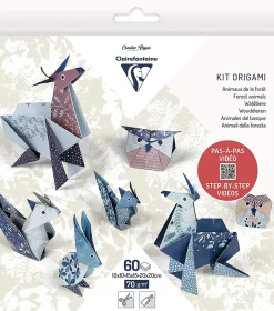 Clairefontaine Papier do origami, Forest Animals - - 70 g, 60 ark. > Papier Origami