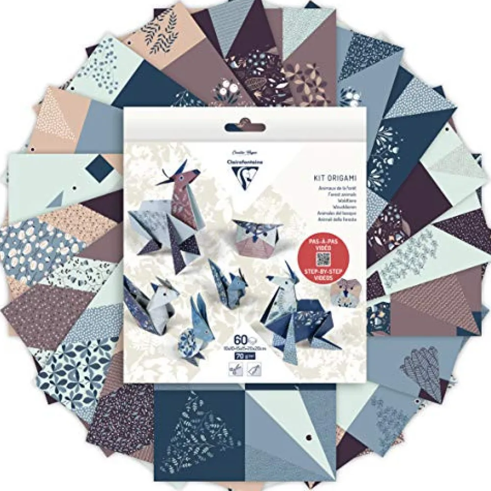 Clairefontaine Papier do origami, Forest Animals - - 70 g, 60 ark. > Papier Origami
