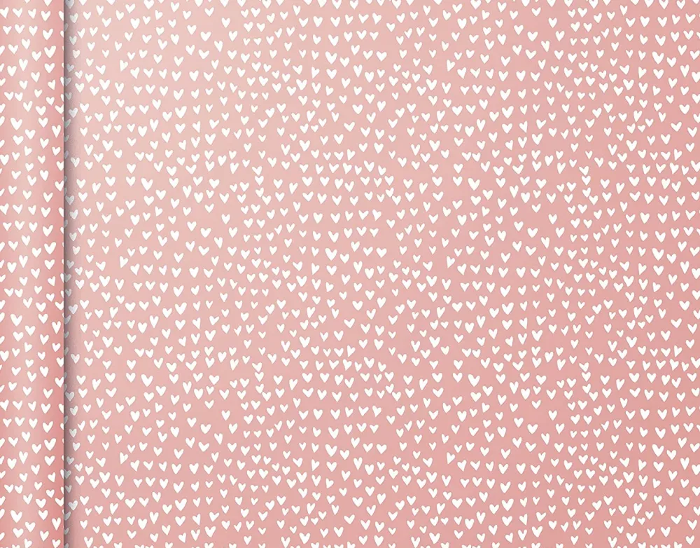 Clairefontaine Papier do pakowania prezentów, Hearts - - 35 cm x 5 m > Papier I Zawieszki Do Prezentów