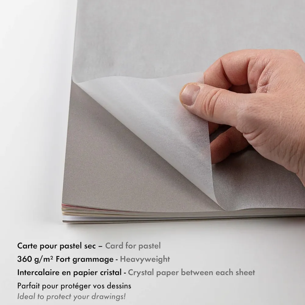 Clairefontaine Papier do pasteli suchych Pastelmat No. 2 - - 18 x 24 cm 360 g 12 ark. > Papier Do Pasteli