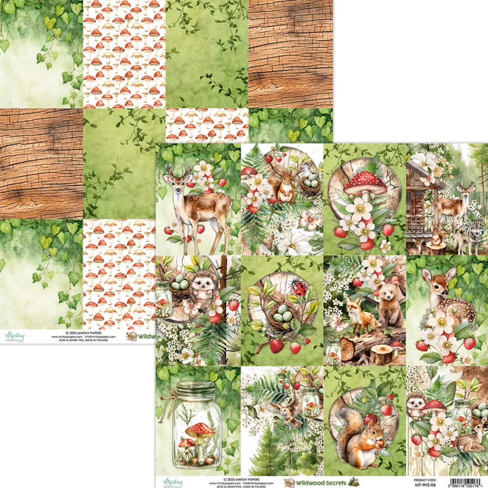 Mintay by Karola Papier do scrapbookingu 30,5 x 30,5 cm - Mintay - Wildwood Secrets 06