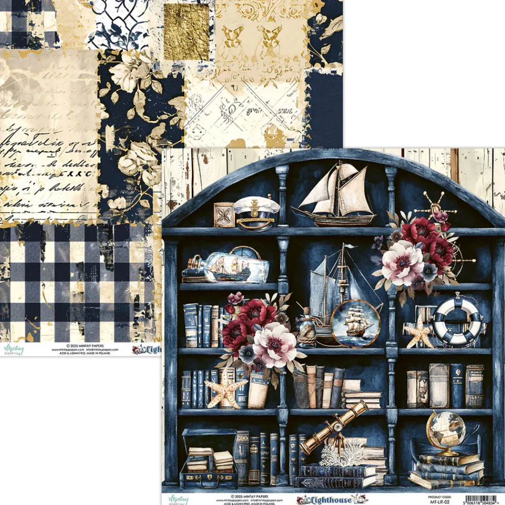 Mintay by Karola Papier do scrapbookingu 30,5 x 30,5 cm - Mintay - Lighthouse 03 > Papiery Do Scrapbookingu