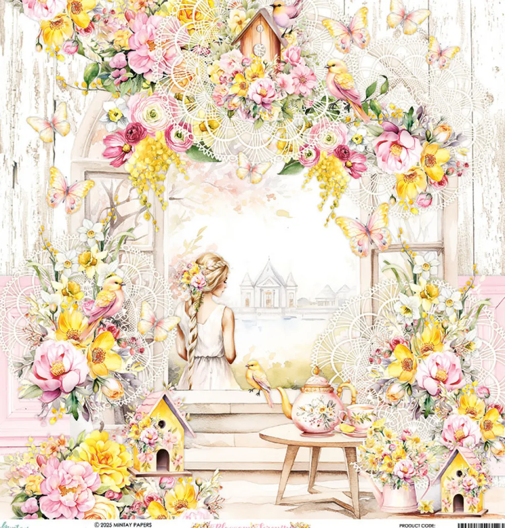 Mintay by Karola Papier do scrapbookingu 30,5 x 30,5 cm - Mintay - Blossom Serenity 02