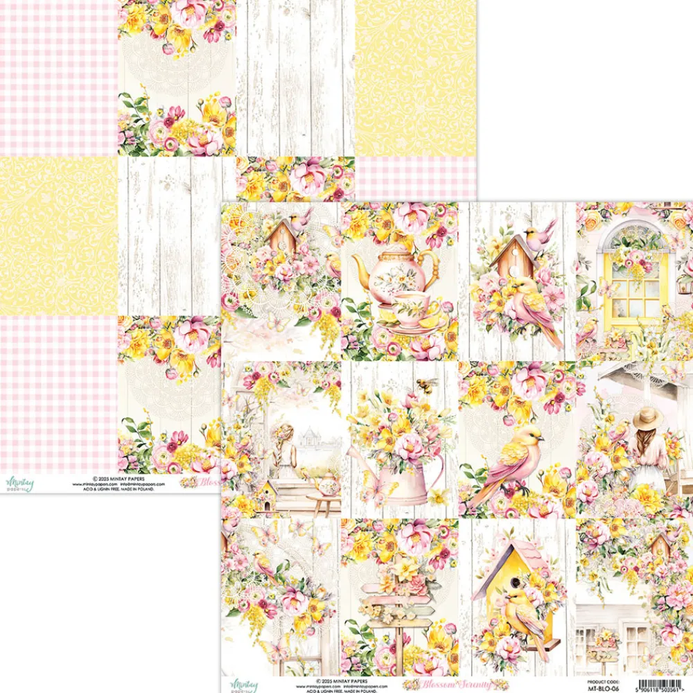 Mintay by Karola Papier do scrapbookingu 30,5 x 30,5 cm - Mintay - Blossom Serenity 06