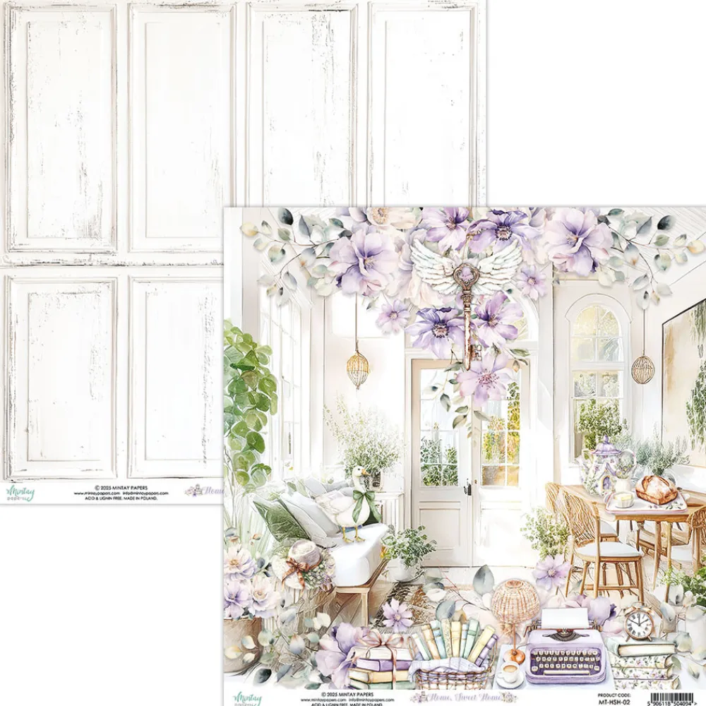 Mintay by Karola Papier do scrapbookingu 30,5 x 30,5 cm - Mintay - Home Sweet Home 02 > Papiery Do Scrapbookingu