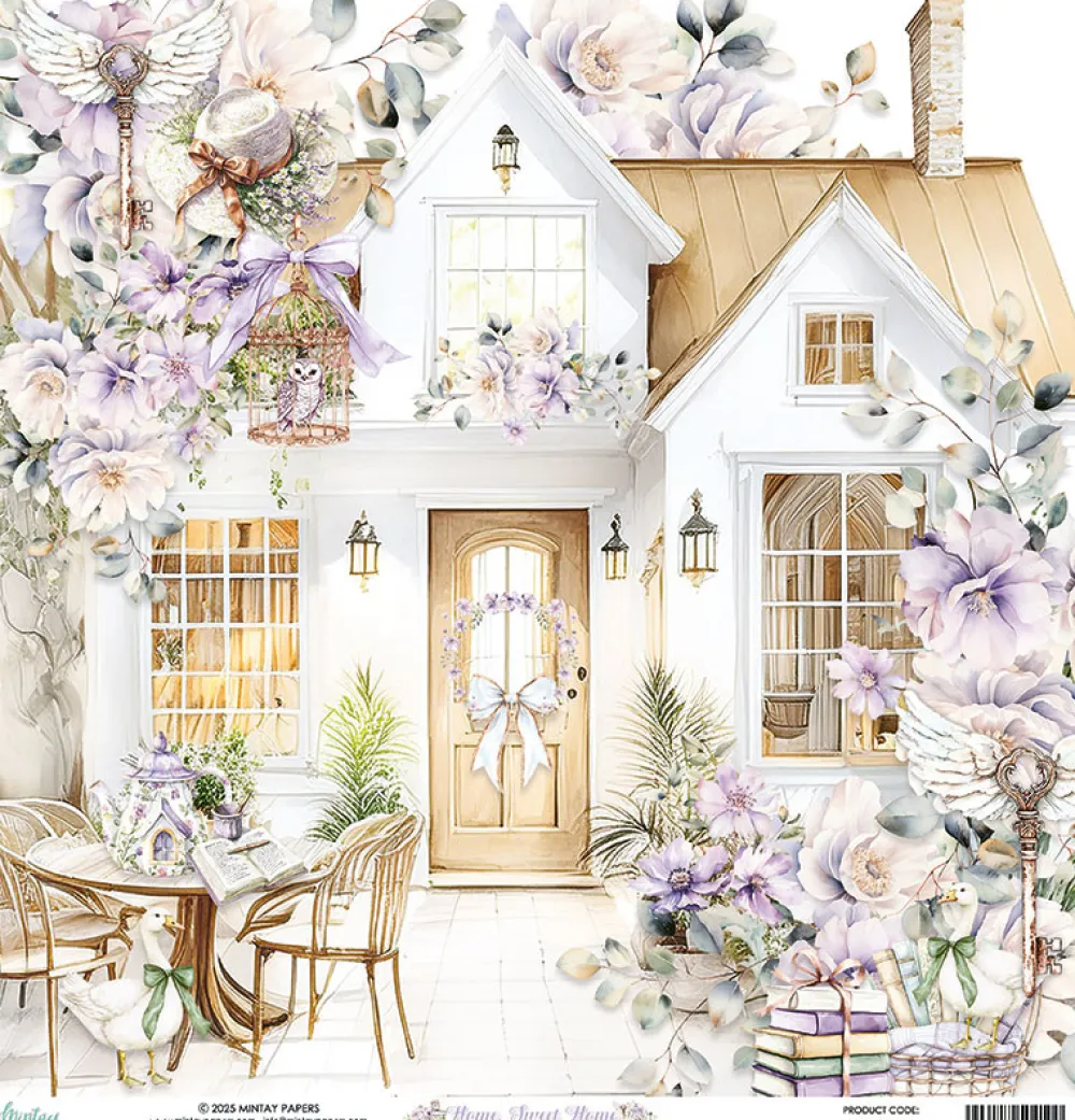 Mintay by Karola Papier do scrapbookingu 30,5 x 30,5 cm - Mintay - Home Sweet Home 04 > Papiery Do Scrapbookingu