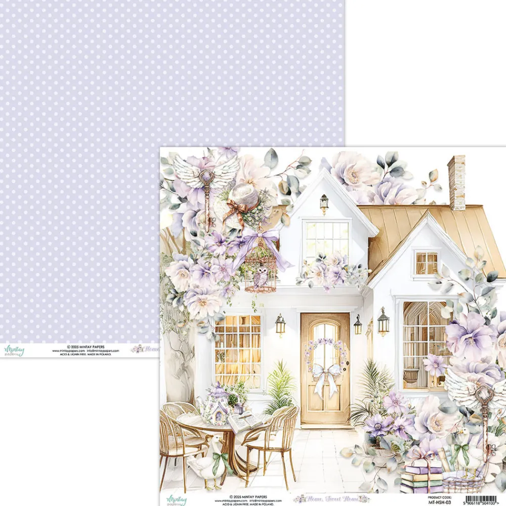 Mintay by Karola Papier do scrapbookingu 30,5 x 30,5 cm - Mintay - Home Sweet Home 04 > Papiery Do Scrapbookingu