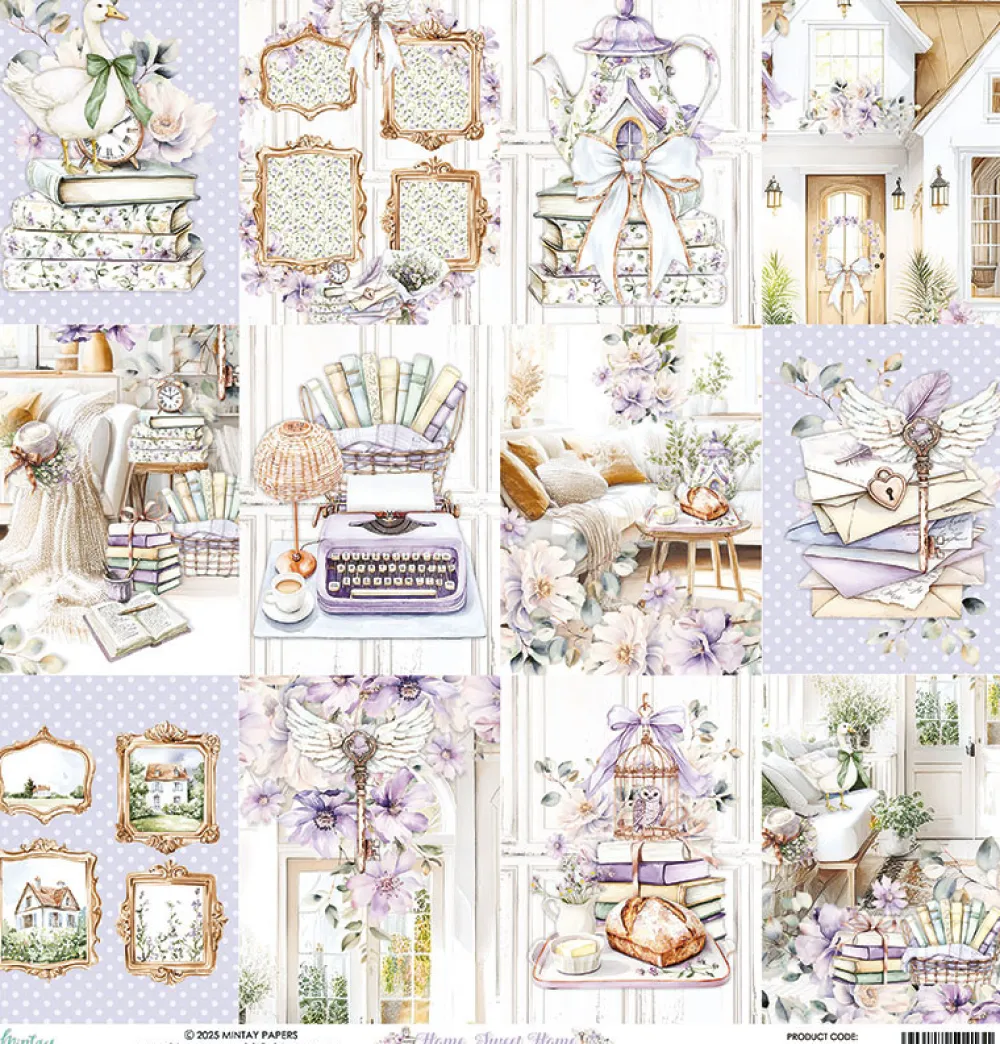 Mintay by Karola Papier do scrapbookingu 30,5 x 30,5 cm - Mintay - Home Sweet Home 06
