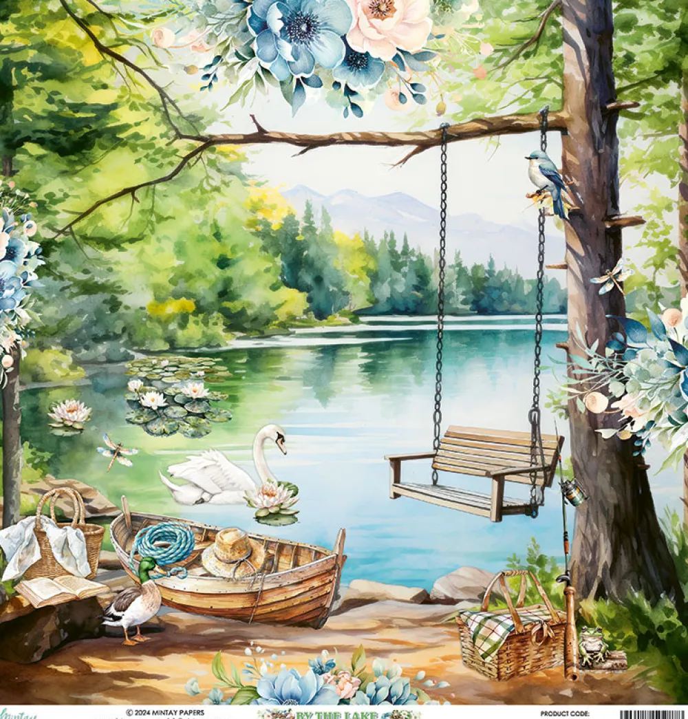 Mintay by Karola Papier do scrapbookingu 30,5 x 30,5 cm - Mintay - By The Lake 03 > Papiery Do Scrapbookingu