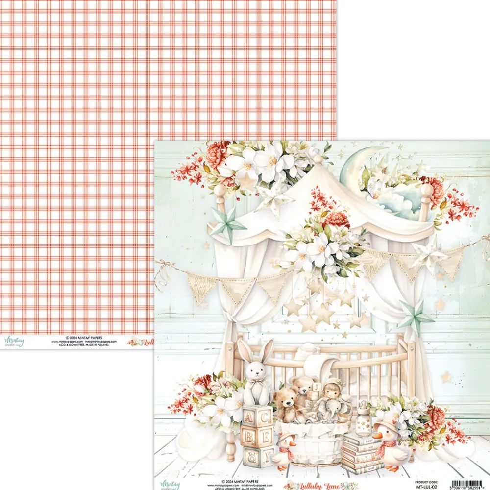 Mintay by Karola Papier do scrapbookingu 30,5 x 30,5 cm - Mintay - Lullaby Lane 03 > Papiery Do Scrapbookingu