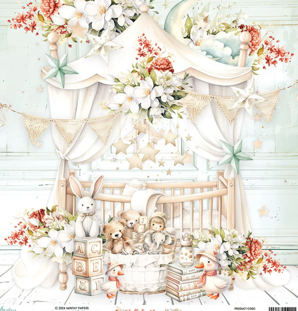 Mintay by Karola Papier do scrapbookingu 30,5 x 30,5 cm - Mintay - Lullaby Lane 03 > Papiery Do Scrapbookingu