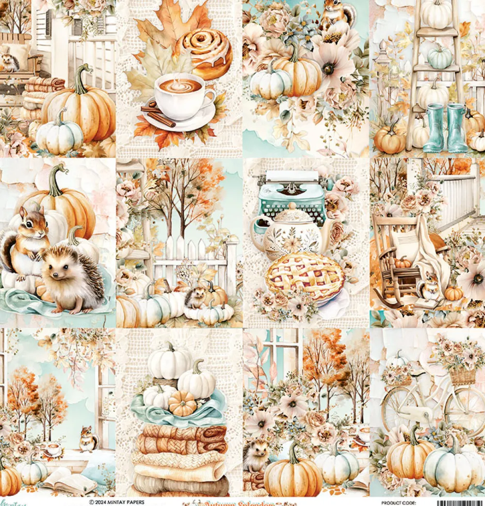 Mintay by Karola Papier do scrapbookingu 30,5 x 30,5 cm - Mintay - Autumn Splendor 06 > Papiery Do Scrapbookingu