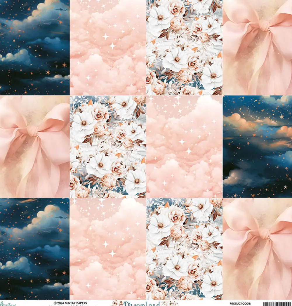 Mintay by Karola Papier do scrapbookingu 30,5 x 30,5 cm - Mintay - Dreamland 06 > Papiery Do Scrapbookingu