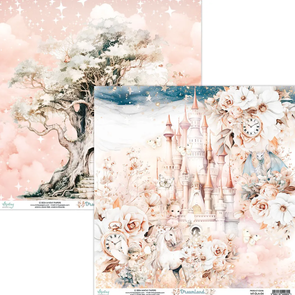 Mintay by Karola Papier do scrapbookingu 30,5 x 30,5 cm - Mintay - Dreamland 03 > Papiery Do Scrapbookingu