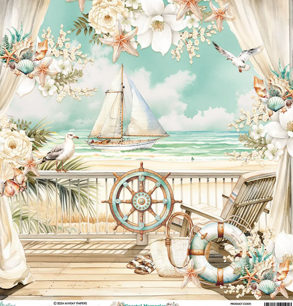 Mintay by Karola Papier do scrapbookingu 30,5 x 30,5 cm - Mintay - Coastal Memories 04