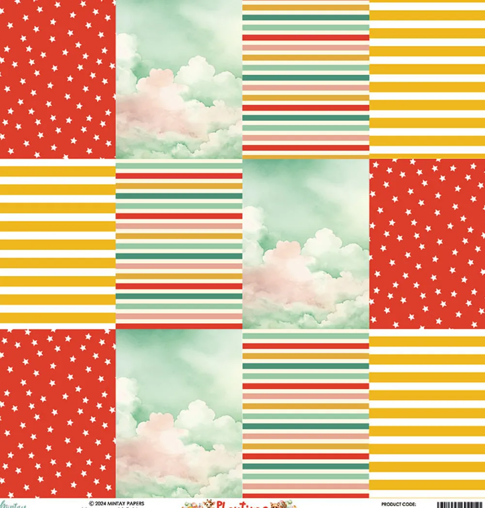 Mintay by Karola Papier do scrapbookingu 30,5 x 30,5 cm - Mintay - Playtime 05 > Papiery Do Scrapbookingu