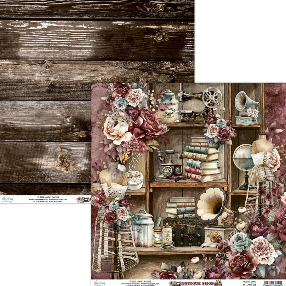 Mintay by Karola Papier do scrapbookingu 30,5 x 30,5 cm - Mintay - Antique Shop 02