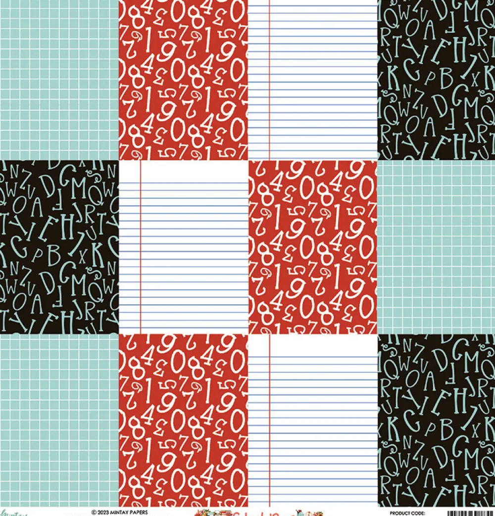 Mintay by Karola Papier do scrapbookingu 30,5 x 30,5 cm - Mintay - School Days 06 > Papiery Do Scrapbookingu