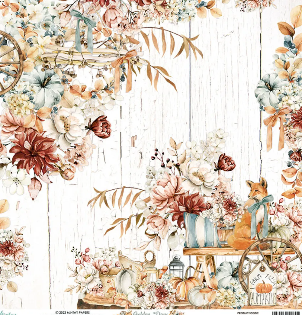 Mintay by Karola Papier do scrapbookingu 30,5 x 30,5 cm - Mintay - Golden Days 01 > Papiery Do Scrapbookingu