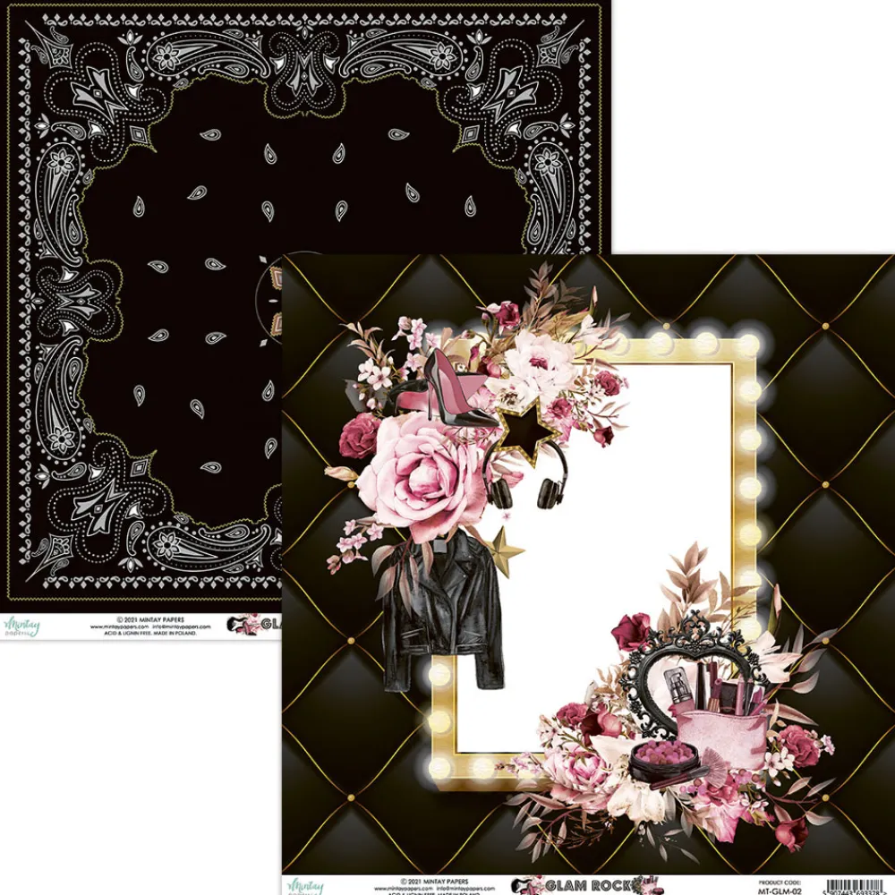 Mintay by Karola Papier do scrapbookingu 30 x 30 cm - Mintay - Glam Rock 02