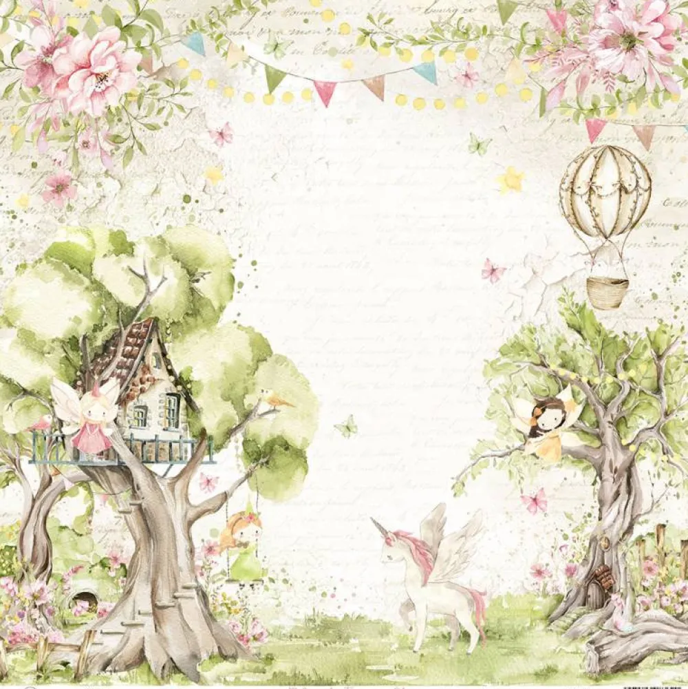 Piatek Trzynastego Papier do scrapbookingu 30,5 x 30,5 cm - Piątek Trzynastego - Believe in Fairies 01 > Papiery Do Scrapbookingu