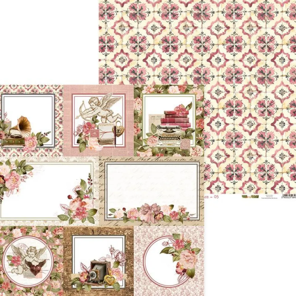 Piatek Trzynastego Papier do scrapbookingu 30,5 x 30,5 cm - Piątek Trzynastego - Love Stories 05