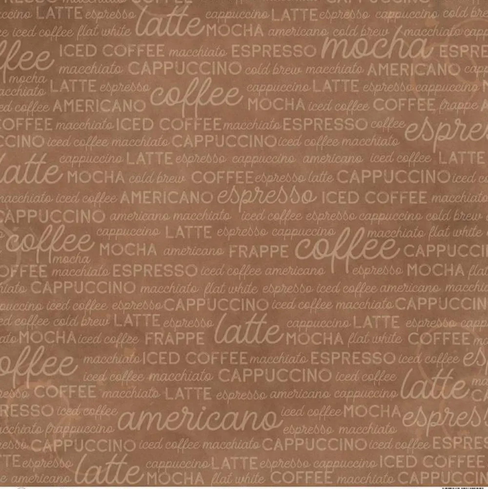 Piatek Trzynastego Papier do scrapbookingu 30,5 x 30,5 cm - Piątek Trzynastego - Coffee Break 06 > Papiery Do Scrapbookingu