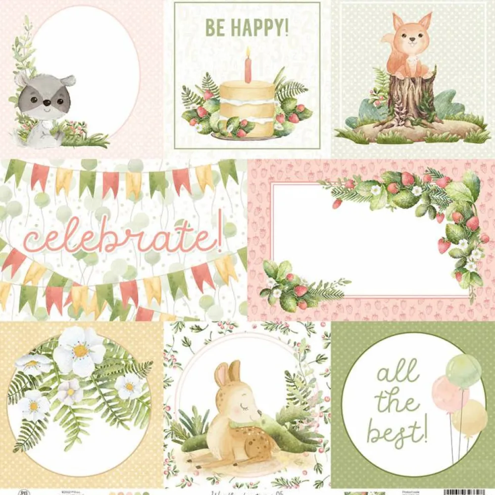 Piatek Trzynastego Papier do scrapbookingu 30,5 x 30,5 cm - Piątek Trzynastego - Woodland cuties 05 > Papiery Do Scrapbookingu