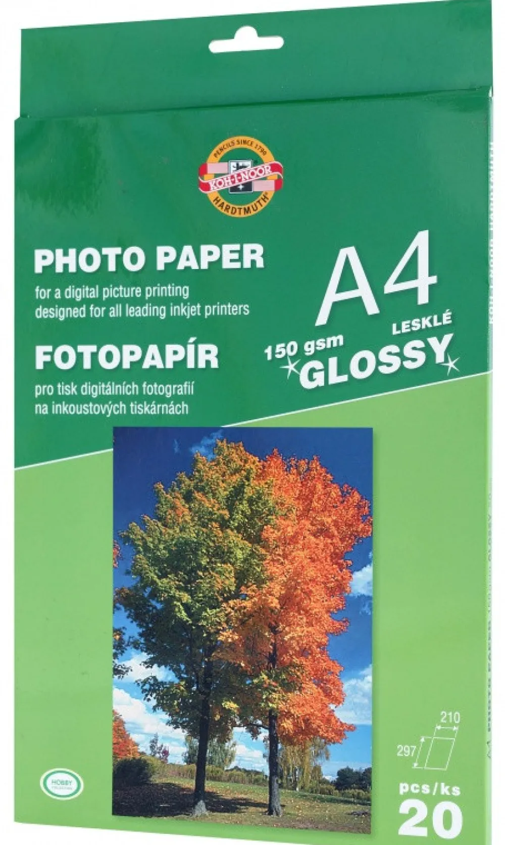 KOH-I-NOOR Papier fotograficzny A4 - - błyszczący, 150 g/m2, 20 ark. > Papier Fotograficzny
