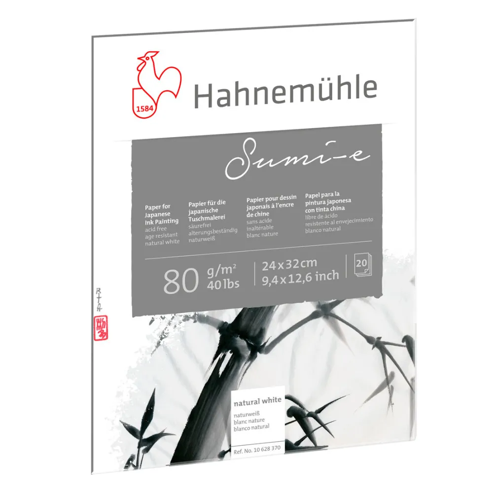 Hahnemuhle Papier japoński do malowania tuszem Sumi-e - Hahnemühle - 24 x 32 cm, 80 g, 20 ark.
