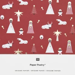 Rico Design Papier origami, Christmas Rocks! - Paper Poetry - 15 x 15 cm, 50 ark.