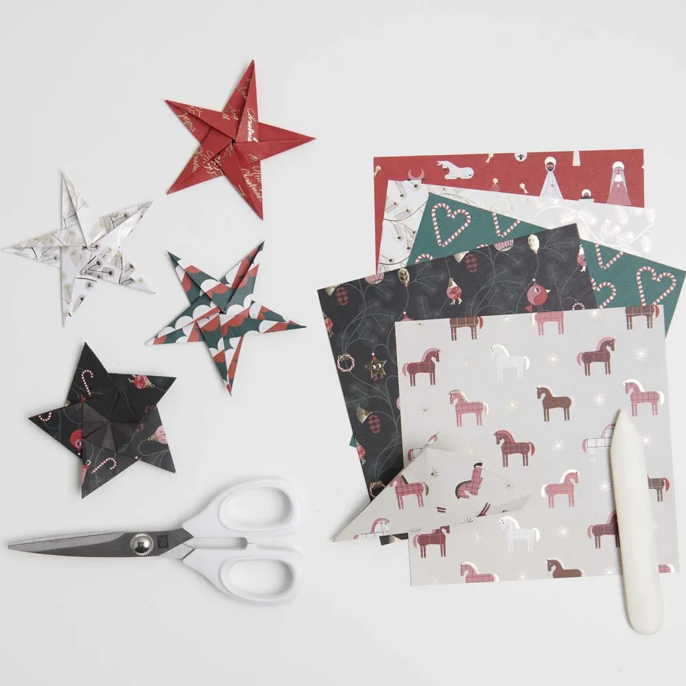 Rico Design Papier origami, Christmas Rocks! - Paper Poetry - 15 x 15 cm, 50 ark.