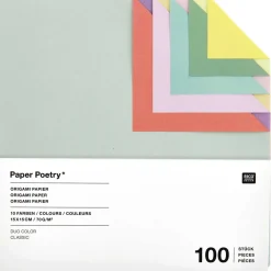 Rico Design Papier origami Duo Color Classic - Paper Poetry - 15 x 15 cm, 100 ark. > Papier Origami