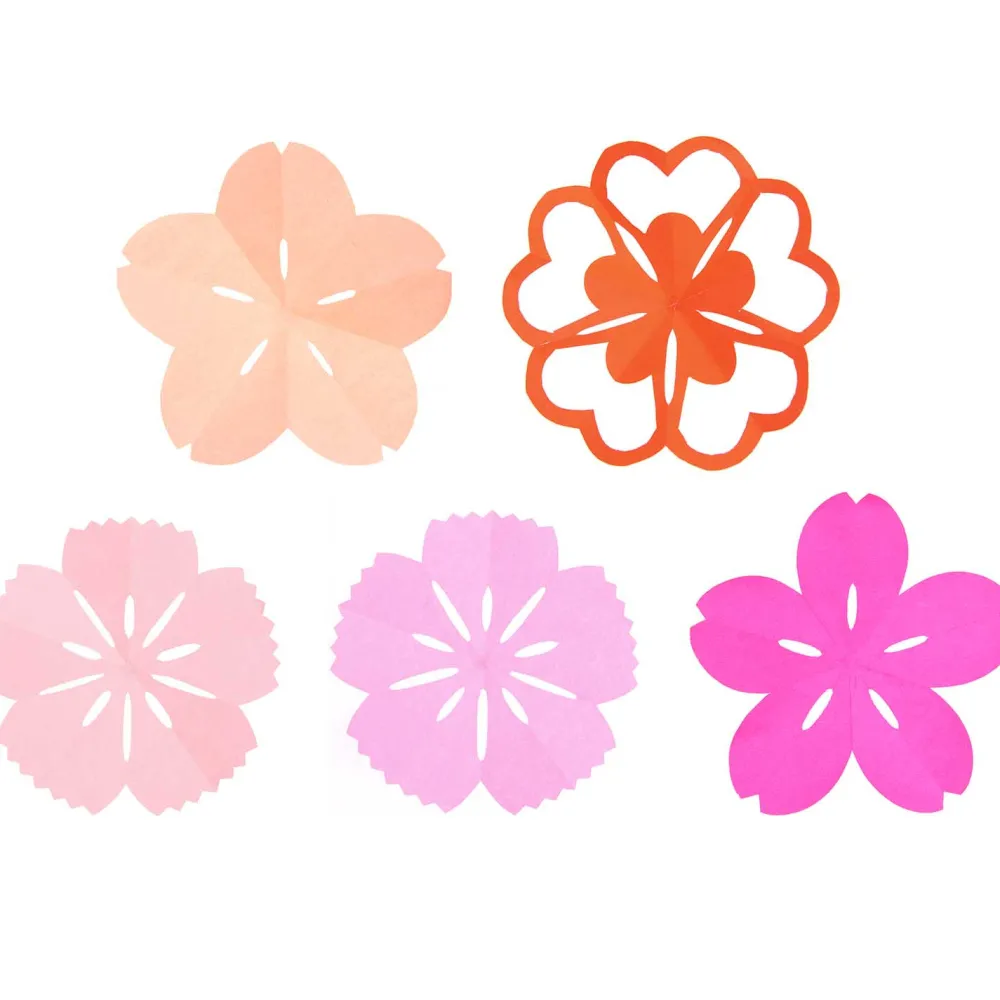 Rico Design Papier origami Sakura Flowers z szablonami - Paper Poetry - 80 g, 50 ark.