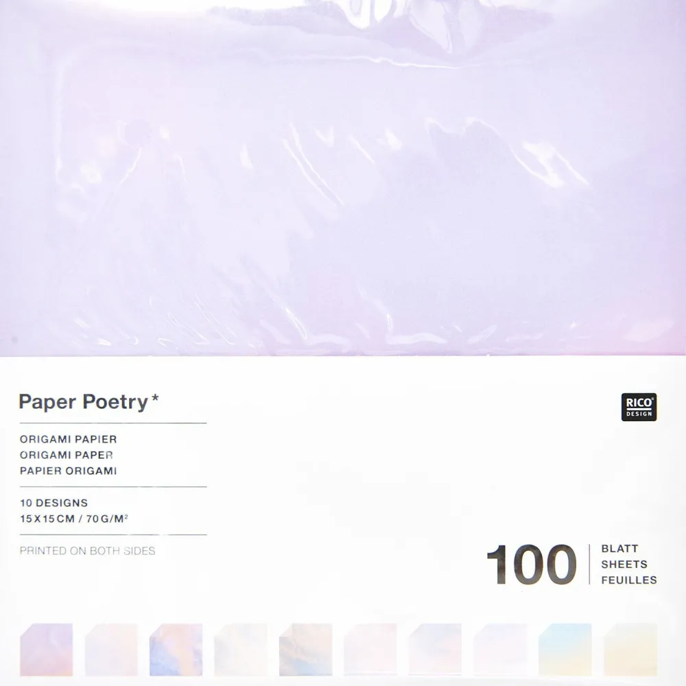 Rico Design Papier origami The Sky is the Limit 15 x 15 cm - Paper Poetry - 100 ark. > Papier Origami