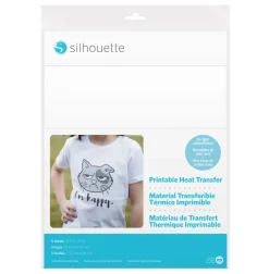 Silhouette Papier transferowy do jasnych tkanin - - 21,5 cm x 28 cm, 5 arkuszy