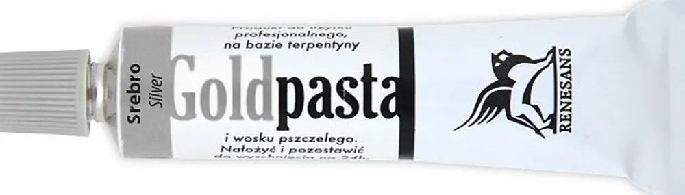 Renesans Pasta pozłotnicza Goldpasta - - srebrna, 20 ml