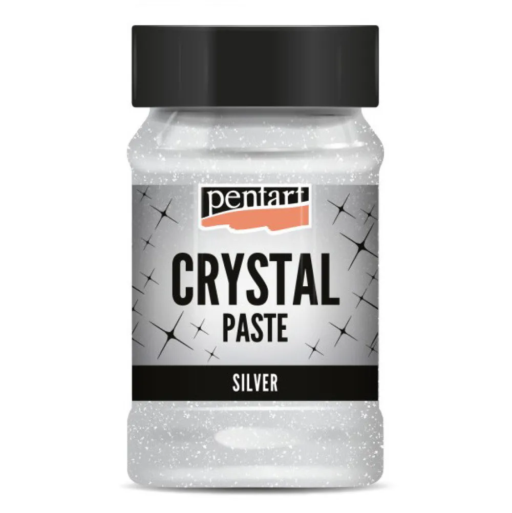 Pentart Pasta strukturalna Crystal - - srebrna, 100 ml > Media Do Decoupage