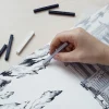 Conte a Paris Pastela sucha Sketching Carrés - Conté à Paris - White 2B