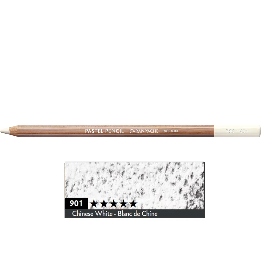 Caran d'Ache Pastela sucha w kredce Pastel Pencil - - 901, Chinese White > Pastele