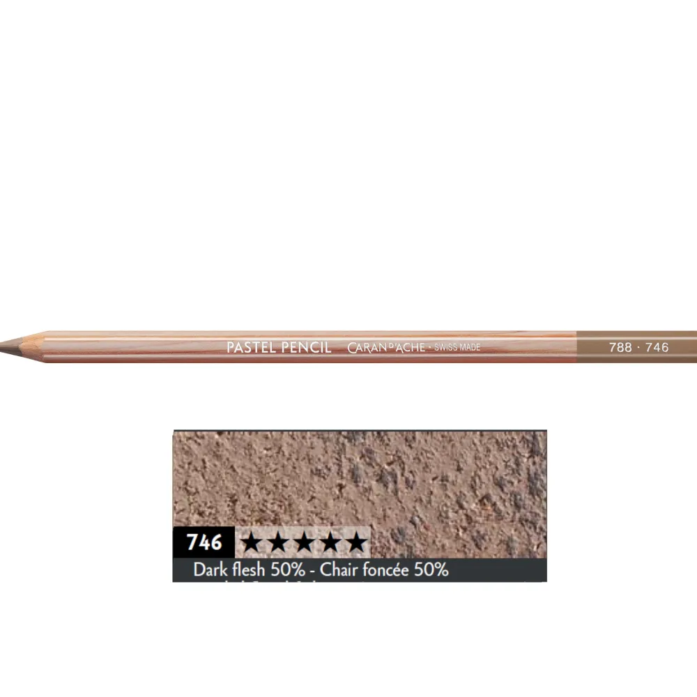 Caran d'Ache Pastela sucha w kredce Pastel Pencil - - 746, Dark Flesh 50%