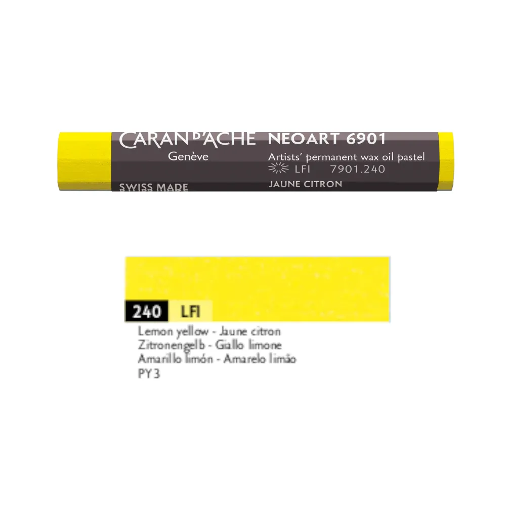 Caran d'Ache Pastel woskowo-olejny Neoart 6901 - - 240, Lemon Yellow